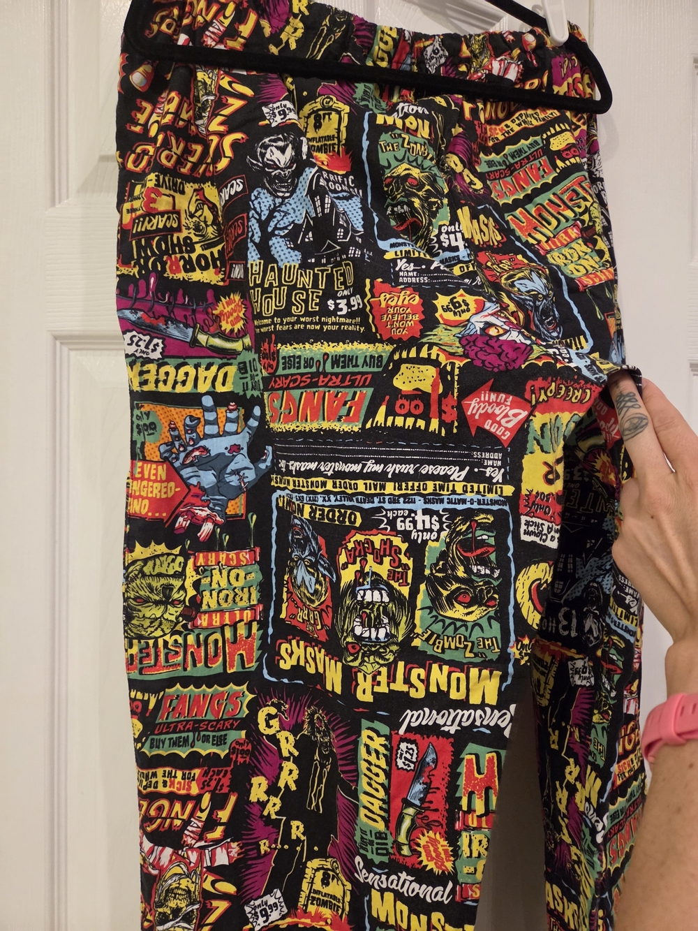 Halloween Monster Print Lounge Pants Men's Large - Picture 8 of 9
